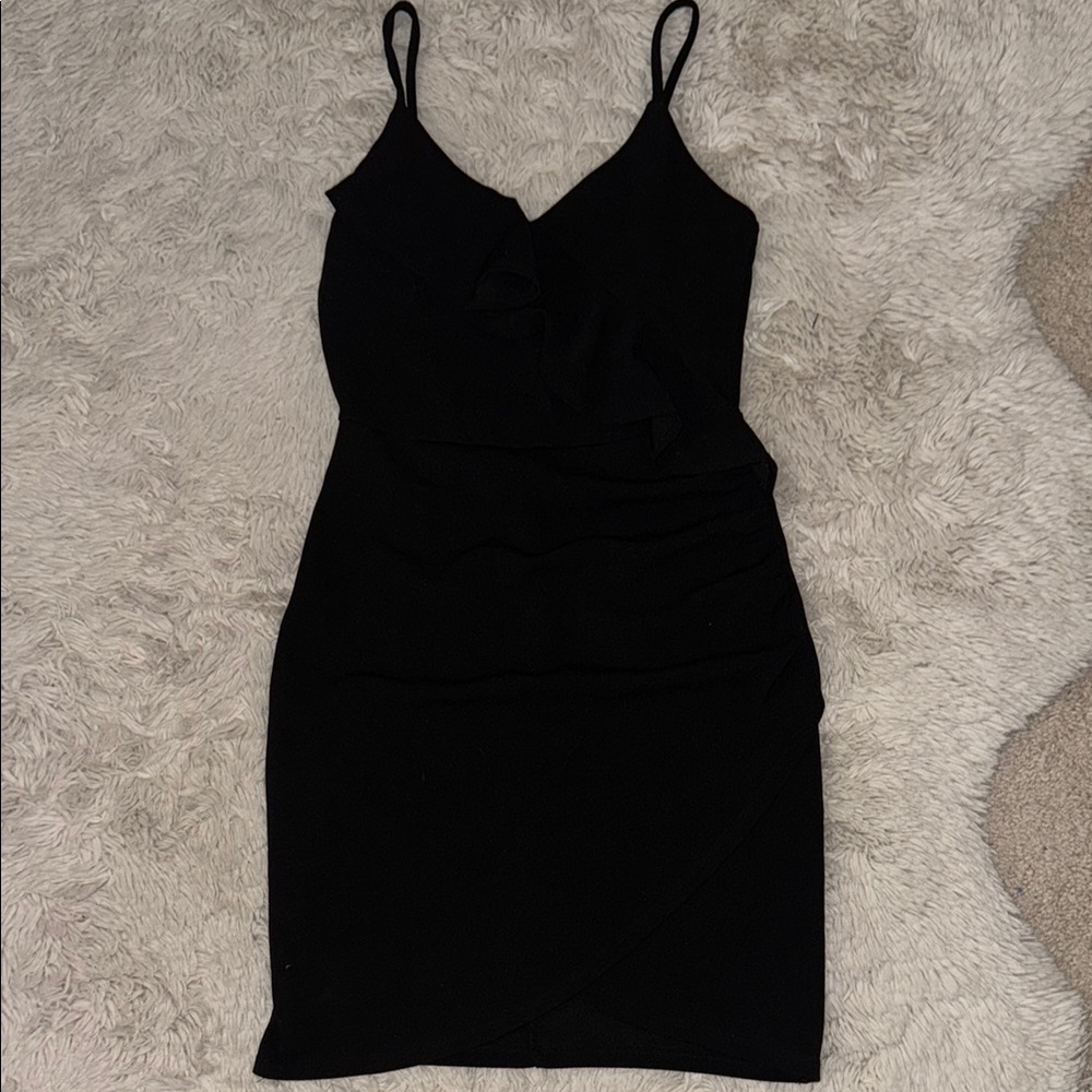 Black Mini Dress with Spaghetti Straps